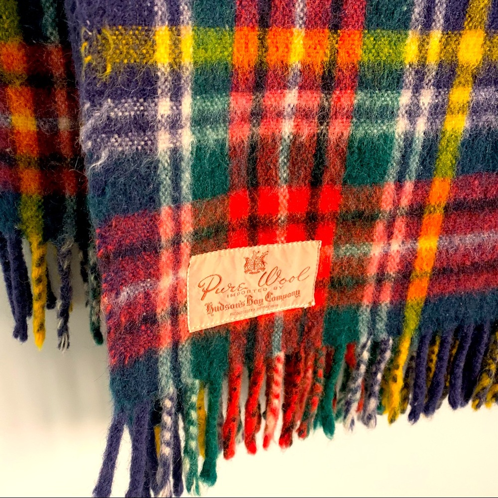 Vintage Hudson’s Bay Company Plaid Wool Bl…